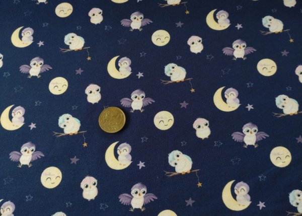 Moonlight dunkelblau Jersey mit Motiven für Schlafanzüge und Nachthemden für Kinder